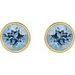 Bezel-Set Stud Earrings