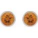 Bezel-Set Stud Earrings