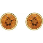 Bezel-Set Stud Earrings