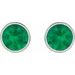 Bezel-Set Stud Earrings