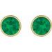 Bezel-Set Stud Earrings
