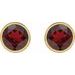 Bezel-Set Stud Earrings