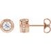 Hidden Halo-Style Bezel-Set Stud Earrings
