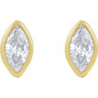 Marquise Bezel-Set Stud Earrings