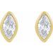 Marquise Bezel-Set Stud Earrings