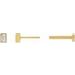 Straight Baguette Bezel-Set Stud Earrings