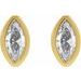 Marquise Bezel-Set Stud Earrings