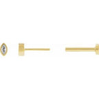 Marquise Bezel-Set Stud Earrings