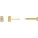 Straight Baguette Bezel-Set Stud Earrings