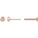 Round Bezel-Set Stud Earrings