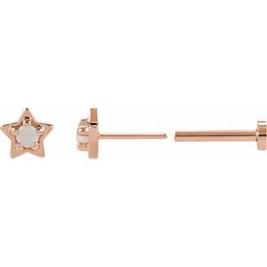 Star Cabochon Earrings