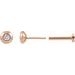 Round Bezel-Set Stud Earrings