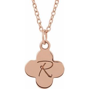 Engravable Clover Necklace or Pendant