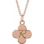 Engravable Clover Necklace or Pendant