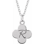 Engravable Clover Necklace or Pendant
