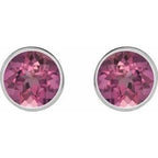 Bezel-Set Stud Earrings