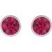 Bezel-Set Stud Earrings