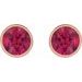 Bezel-Set Stud Earrings