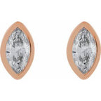 Marquise Bezel-Set Stud Earrings