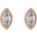 Marquise Bezel-Set Stud Earrings