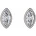 Marquise Bezel-Set Stud Earrings
