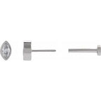Marquise Bezel-Set Stud Earrings