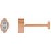 Marquise Bezel-Set Stud Earrings