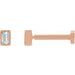 Straight Baguette Bezel-Set Stud Earrings