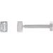 Straight Baguette Bezel-Set Stud Earrings