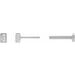 Straight Baguette Bezel-Set Stud Earrings