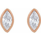 Marquise Bezel-Set Stud Earrings