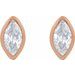 Marquise Bezel-Set Stud Earrings