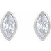 Marquise Bezel-Set Stud Earrings