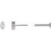 Marquise Bezel-Set Stud Earrings