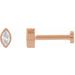 Marquise Bezel-Set Stud Earrings