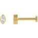 Marquise Bezel-Set Stud Earrings