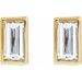 Straight Baguette Bezel-Set Stud Earrings