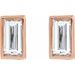 Straight Baguette Bezel-Set Stud Earrings