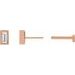 Straight Baguette Bezel-Set Stud Earrings