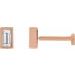 Straight Baguette Bezel-Set Stud Earrings
