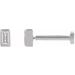 Straight Baguette Bezel-Set Stud Earrings