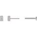 Straight Baguette Bezel-Set Stud Earrings