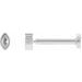 Marquise Bezel-Set Stud Earrings