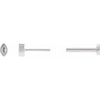 Marquise Bezel-Set Stud Earrings