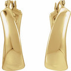 Electroform Puffed U-Hoop Earrings