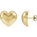 Electroform Puffed Heart Stud Earrings