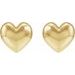 Electroform Puffed Heart Stud Earrings