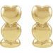 Electroform Puffed Hearts J-Hoop Earrings