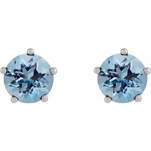 Solitaire Stud Earrings