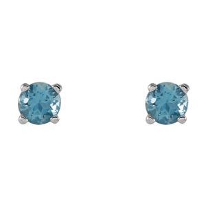 Round 4-Prong Lightweight Stud Earrings